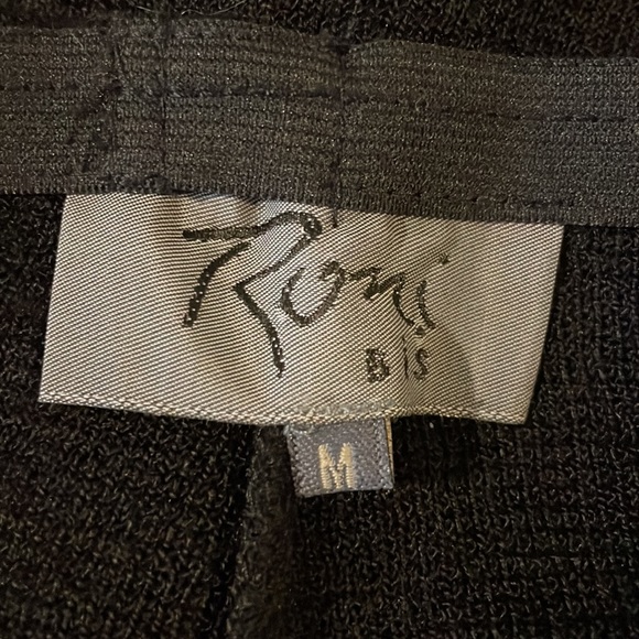 Roni Bis Sweater Knit Black Wide Leg Pants - Picture 8 of 9